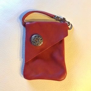 Red leather small pouch